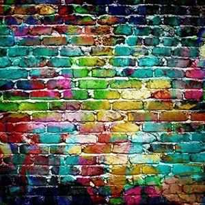 7'x5' Colorful Brick Wall Backdrop